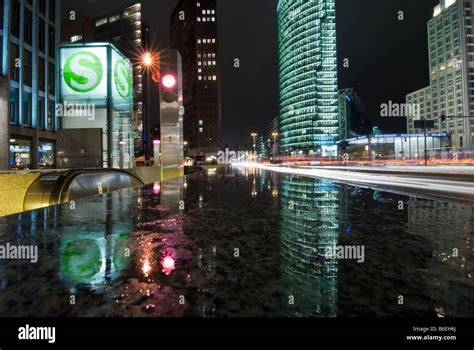 Berlin Potsdamer Platz by night Stock Photo - Alamy