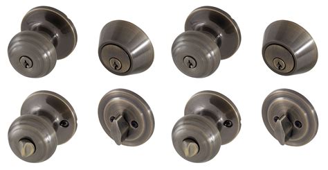 Honeywell Classic Knob Home Security Kit Door Lock, Antique Brass - Walmart.com