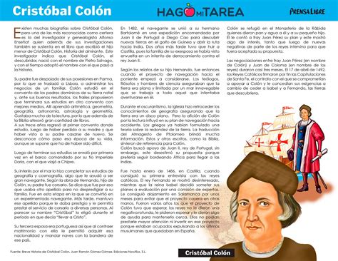 Cristóbal Colón, biografía e historia - Hago mi Tarea