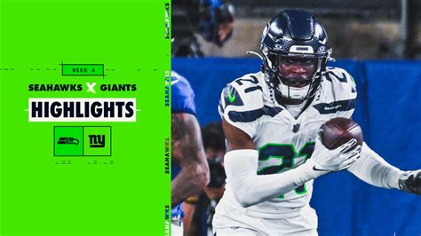 2023 Week 4 Seahawks at Giants Game Highlights