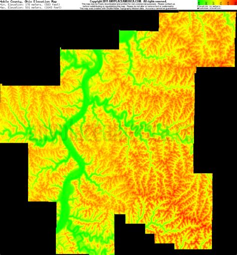 Free Noble County, Ohio Topo Maps & Elevations