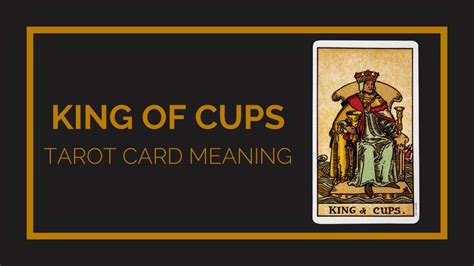 King Of Cups Tarot Card Meaning | Tarot With Gord