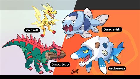 All Galar fossil pokemon reconstructed! by Gerph | Pokémon Sword and ...