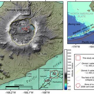 Shaded‐relief map of the Okmok volcano (Umnak Island, Alaska) and its... | Download Scientific ...