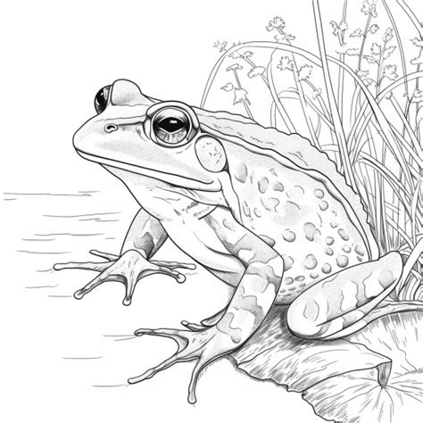 realistic frog drawing - Print now for free | Drawing Ideas Easy