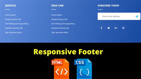 Responsive Footer Using Bootstrap,html And Css With Code