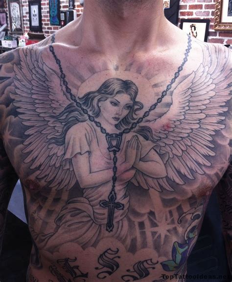 Angel Chest Tattoo Ideas For Men - Top Tattoo Ideas | Cool chest ...