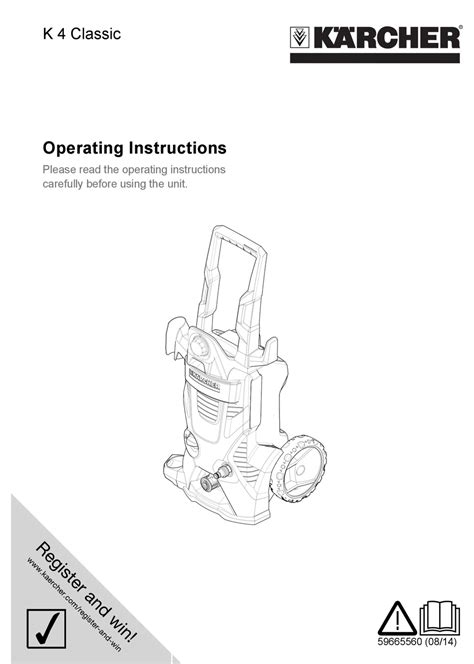 KÄRCHER K 4 CLASSIC ULTRASONIC JEWELRY CLEANER OPERATING INSTRUCTIONS ...