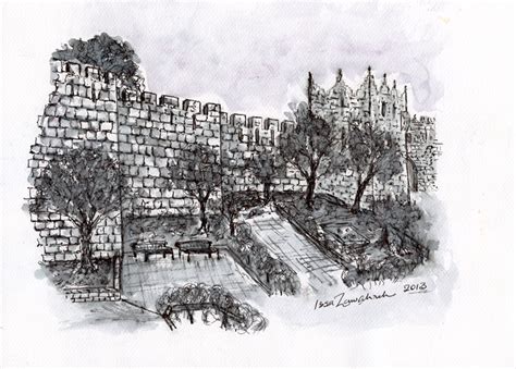 Jerusalem Wall | Artwork, Black & White, City of Jerusalem, Prints | Levantine Gallery