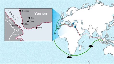 Red Sea crisis suez canal houthis panama canal blockage map trade ...