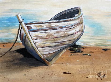 Old Boat Painting by John D Welch - Pixels