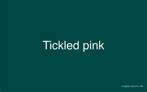 Tickled pink