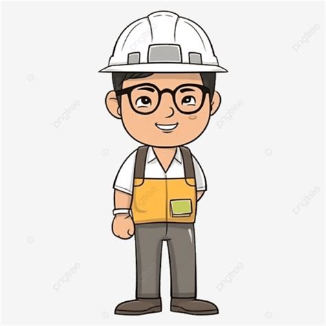 Engineer Day Worker Cartoon, Engineer Day, Cartoon, Engineer PNG Transparent Image and Clipart ...