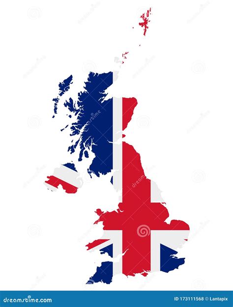 Flag in Map of Great Britain Stock Vector - Illustration of graphic ...