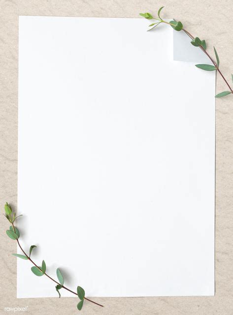 Download premium psd of Blank plain white paper template 1201907 ...