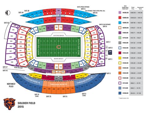 Chicago Bears Seating Chart With Seat Numbers