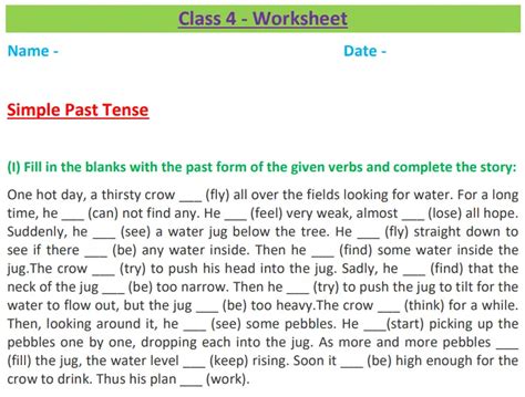 Preterite Tense Worksheets - Worksheets For Kindergarten