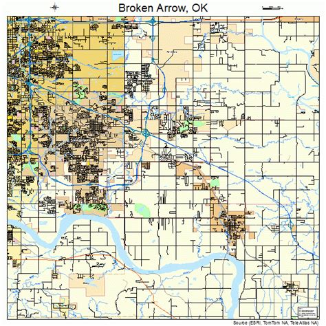 Broken Arrow Oklahoma Street Map 4009050