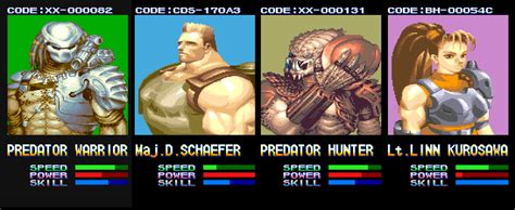 Arcade - Alien vs. Predator - Character Select - The Spriters Resource