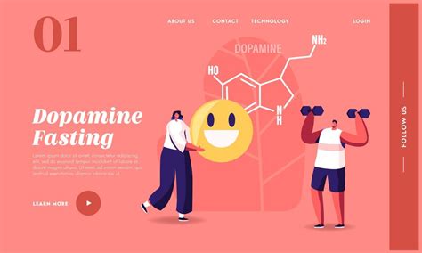 Premium Vector | Dopamine Landing Page Template. Characters Enjoying Life due to Hormones ...