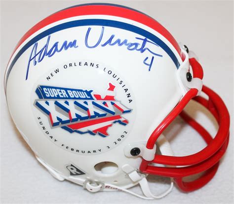 Adam Vinatieri Signed Super Bowl XXXVI Mini-Helmet (JSA COA) | Pristine ...