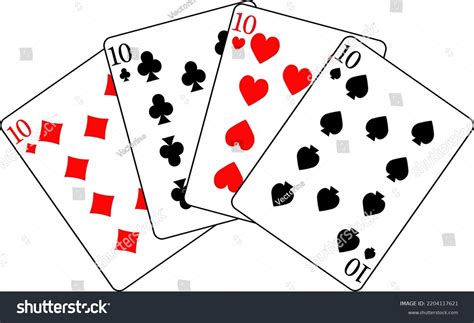 Playing Cards Cards Number Ten Different Stock Vector (Royalty Free) 2204117621 | Shutterstock