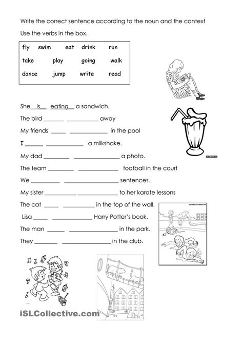 fill the gaps - present continuous | English grammar worksheets, English grammar, Spelling ...