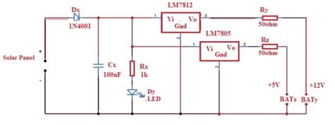 Solar Battery Charger Circuit using 7812 - The Engineering Knowledge