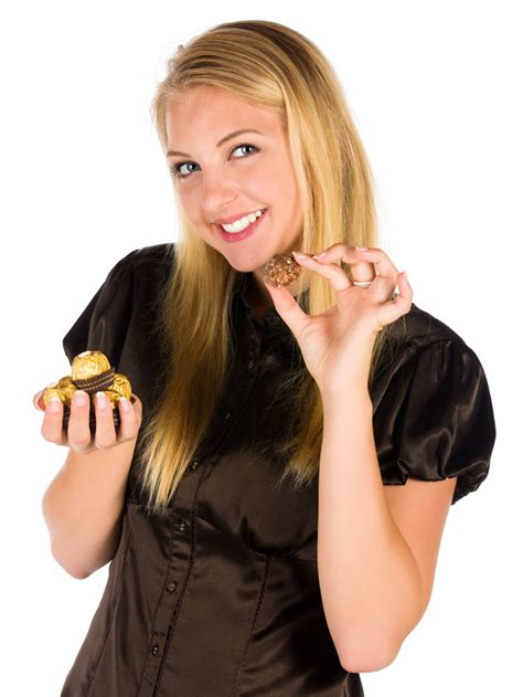 Woman Having Chocolate Free Stock Photo - Public Domain Pictures