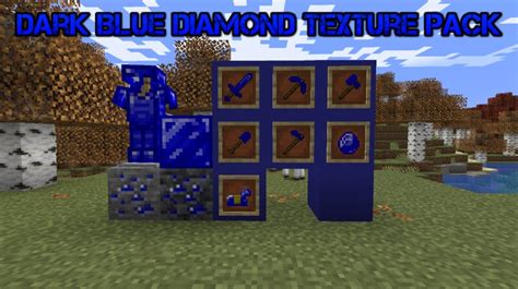 Dark Blue Diamond Texture Pack 1.20/1.19.2/1.19.1/1.19/1.18/1.17.1/1.17 ...