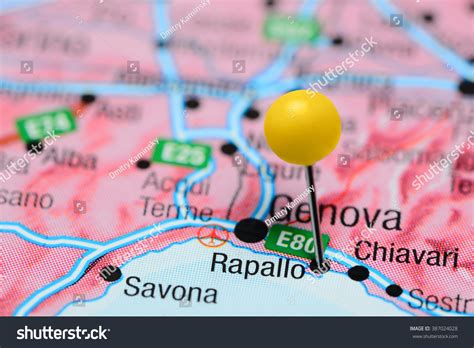 Rapallo Pinned On Map Italy Stock Photo 387024028 | Shutterstock