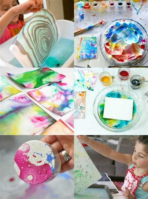 How to Marble Paper (6 Marbling Techniques that Are Easy and Beautiful) | Art activities for ...