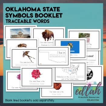 Oklahoma State Symbols Booklet - Traceable Words by Melissa Schaper