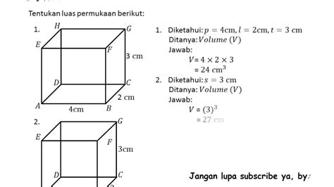 Cara Menghitung Volume Gabungan Bangun Ruang Kubus Dan Balok Contoh - Riset