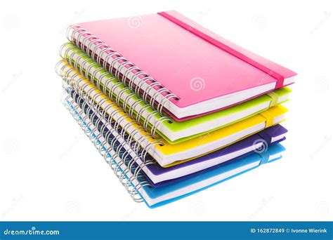 Colorful notebooks stock image. Image of notes, cahiers - 162872849