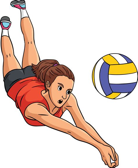 Volleyball Sports Cartoon Colored Clipart 17022883 Vector Art at Vecteezy