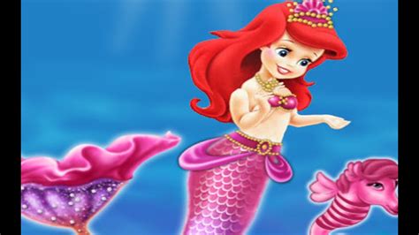 Disney Baby Mermaid Princess Dress Up - Games for girls - YouTube