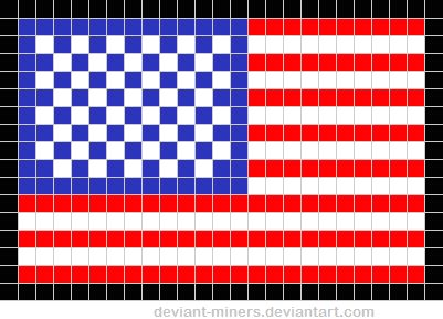 American Flag Pixel Art Template *FREE* by deviant-miners on DeviantArt