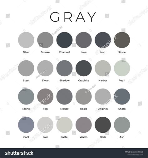 406 Names Grey Colour Shades Images, Stock Photos & Vectors | Shutterstock