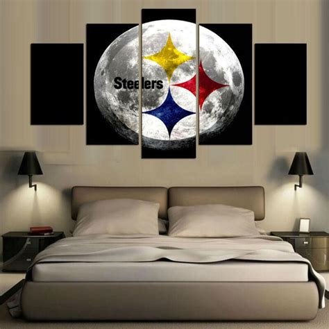 Moon Pittsburgh Steelers Canvas Wall Art Cheap For Living Room Wall ...