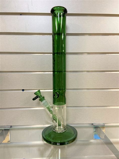 Hoss Glass Coloured Straight Tube with Window Base - Best Buds Forever