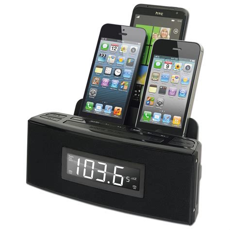 DOK CR-18 Alarm Clock w/ 3-Port Smartphone Charger CR18