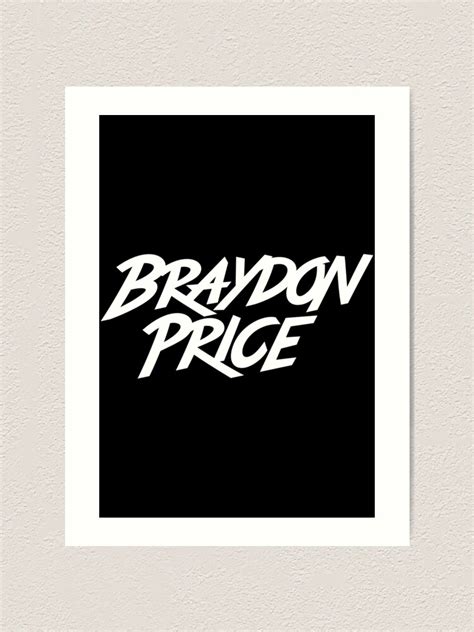 "Braydon Price Merch Braydon Price White Logo" Art Print for Sale by MorinoMiya | Redbubble