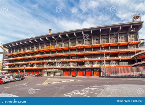 Stadium Mestalla in Valencia Editorial Photography - Image of bats ...