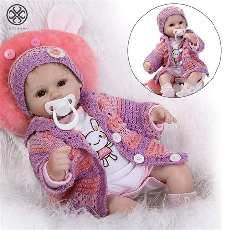 Luxtrada 18 inch Reborn Baby Doll Vinyl Newborn Lovely Gril Lifelike Cute Baby Toy with clothes ...