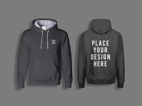 Professional Men's Hoodie Mockup: Front & Back View