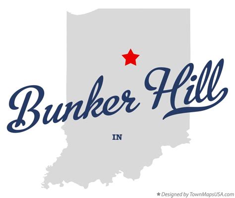 Map of Bunker Hill, IN, Indiana