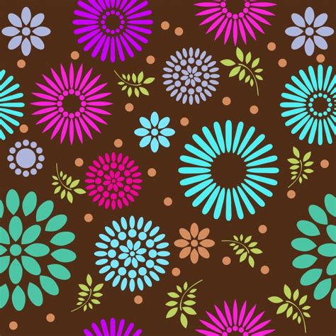 Floral Colorful Retro Background Free Stock Photo - Public Domain Pictures