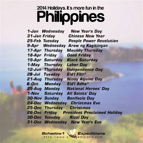 National Holidays For 2013 Philippines - Bank2home.com