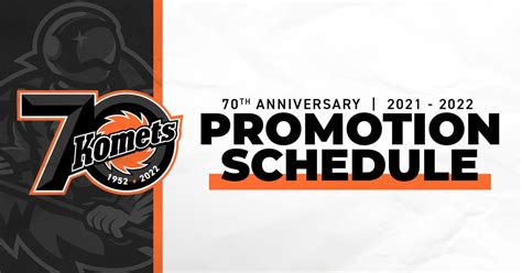 GET READY FOR KOMET HOCKEY WITH THE 2021-2022 PROMO SCHEDULE | Fort ...